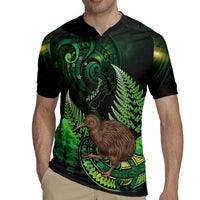Kiwi New Zealand Personalised Rugby Jersey Aotearoa Map Silver Fern Koru Pattern