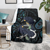 New Zealand Huia Bird Blanket Paua Shell Maori Pattern