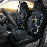 New Zealand Huia Bird Car Seat Cover Paua Shell Maori Pattern
