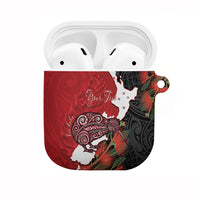 Kiwi New Zealand Personalised AirPods Case NZ Map Pohutukawa Fern Maori Pattern