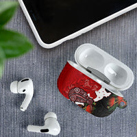 Kiwi New Zealand Personalised AirPods Case NZ Map Pohutukawa Fern Maori Pattern