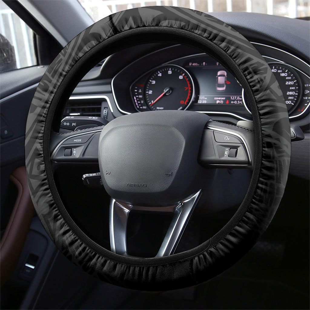 Kiwi New Zealand Steering Wheel Cover NZ Map Pohutukawa Fern Maori Pattern