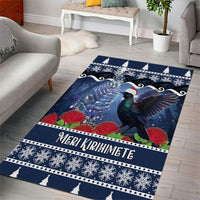 New Zealand Tui Bird Christmas Area Rug Pohutukawa Xmas Tree Meri Kirihimete