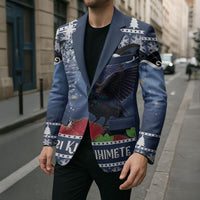 New Zealand Tui Bird Christmas Blazer Pohutukawa Xmas Tree Meri Kirihimete