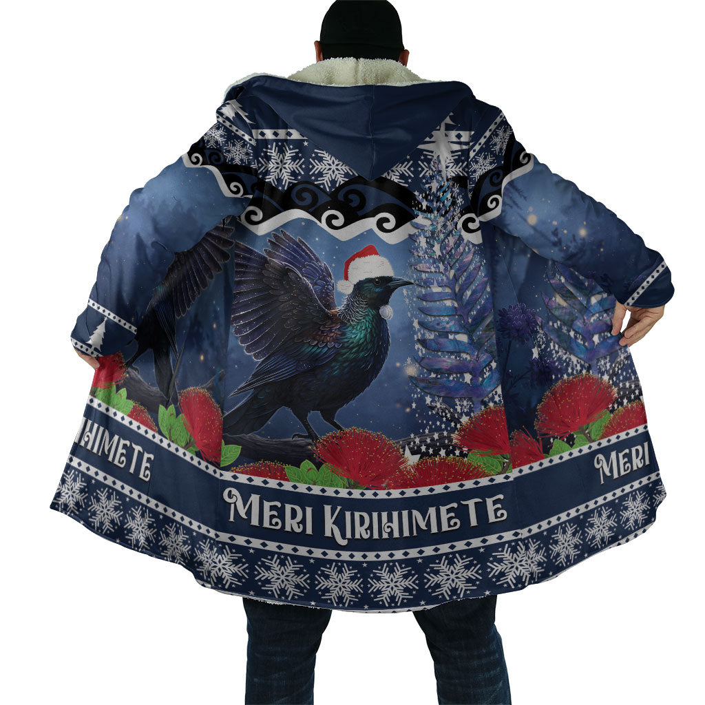 New Zealand Tui Bird Christmas Cloak Pohutukawa Xmas Tree Meri Kirihimete
