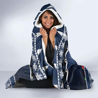 New Zealand Tui Bird Christmas Hooded Blanket Pohutukawa Xmas Tree Meri Kirihimete