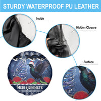New Zealand Tui Bird Christmas Spare Tire Cover Pohutukawa Xmas Tree Meri Kirihimete