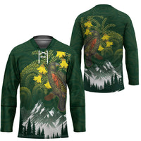 Kea Bird Kowhai New Zealand Hockey Jersey Mountain Landscape Maori Art LT22 - Polynesian Pride