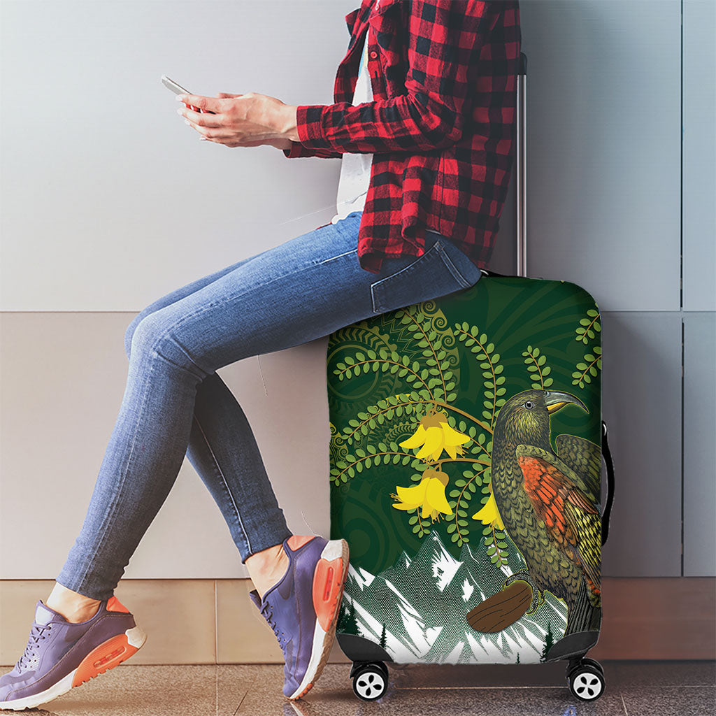 Kea Bird Kowhai New Zealand Luggage Cover Mountain Landscape Maori Art LT22 - Polynesian Pride