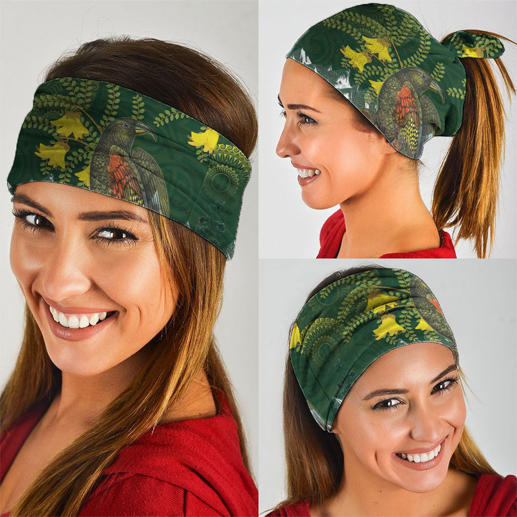 Kea Bird Kowhai New Zealand Neck Gaiter Mountain Landscape Maori Art
