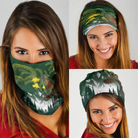 Kea Bird Kowhai New Zealand Neck Gaiter Mountain Landscape Maori Art