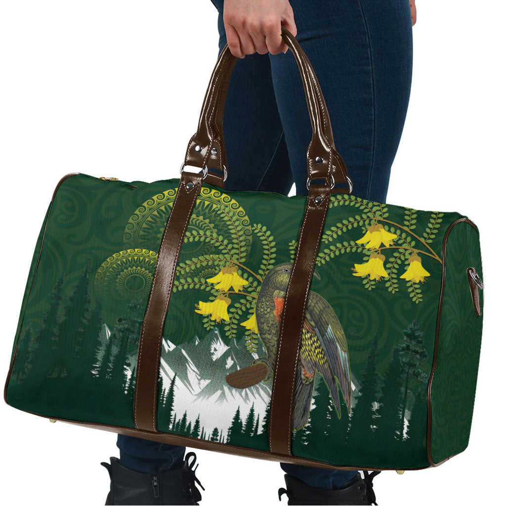 Kea Bird Kowhai New Zealand Travel Bag Mountain Landscape Maori Art LT22 - Polynesian Pride