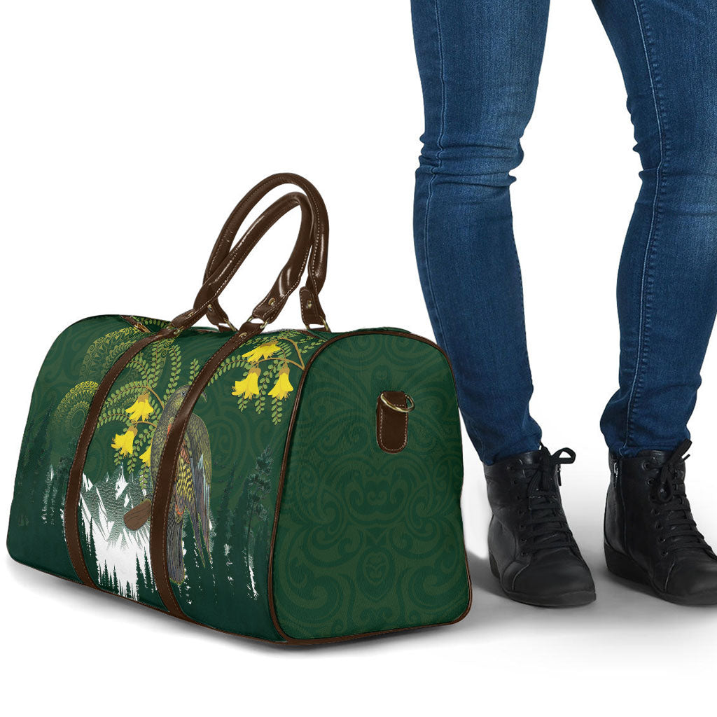 Kea Bird Kowhai New Zealand Travel Bag Mountain Landscape Maori Art LT22 - Polynesian Pride