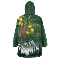 Kea Bird Kowhai New Zealand Wearable Blanket Hoodie Mountain Landscape Maori Art LT22 - Polynesian Pride