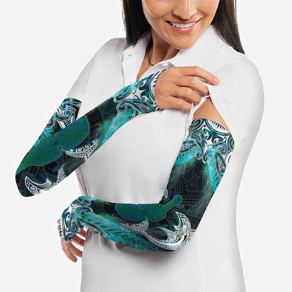 New Zealand Kotiate Weapon Arm Sleeves Aotearoa Mango Paua Shell Maori Pattern