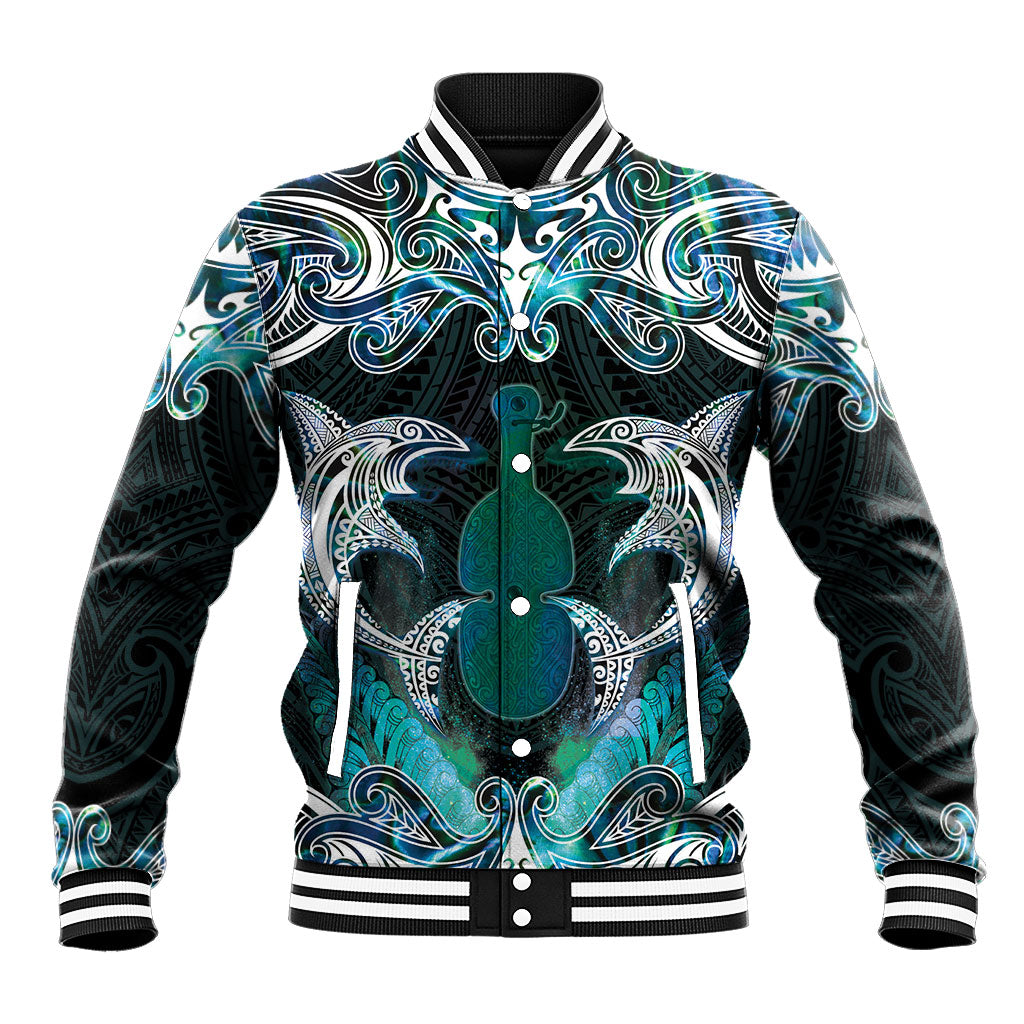 New Zealand Kotiate Weapon Baseball Jacket Aotearoa Mango Paua Shell Maori Pattern