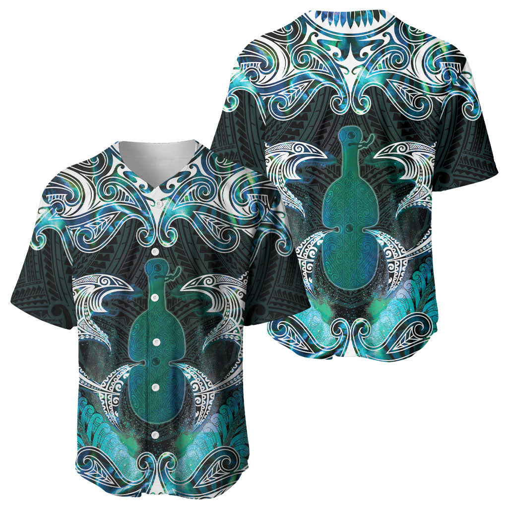 New Zealand Kotiate Weapon Baseball Jersey Aotearoa Mango Paua Shell Maori Pattern