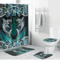 New Zealand Kotiate Weapon Bathroom Set Aotearoa Mango Paua Shell Maori Pattern