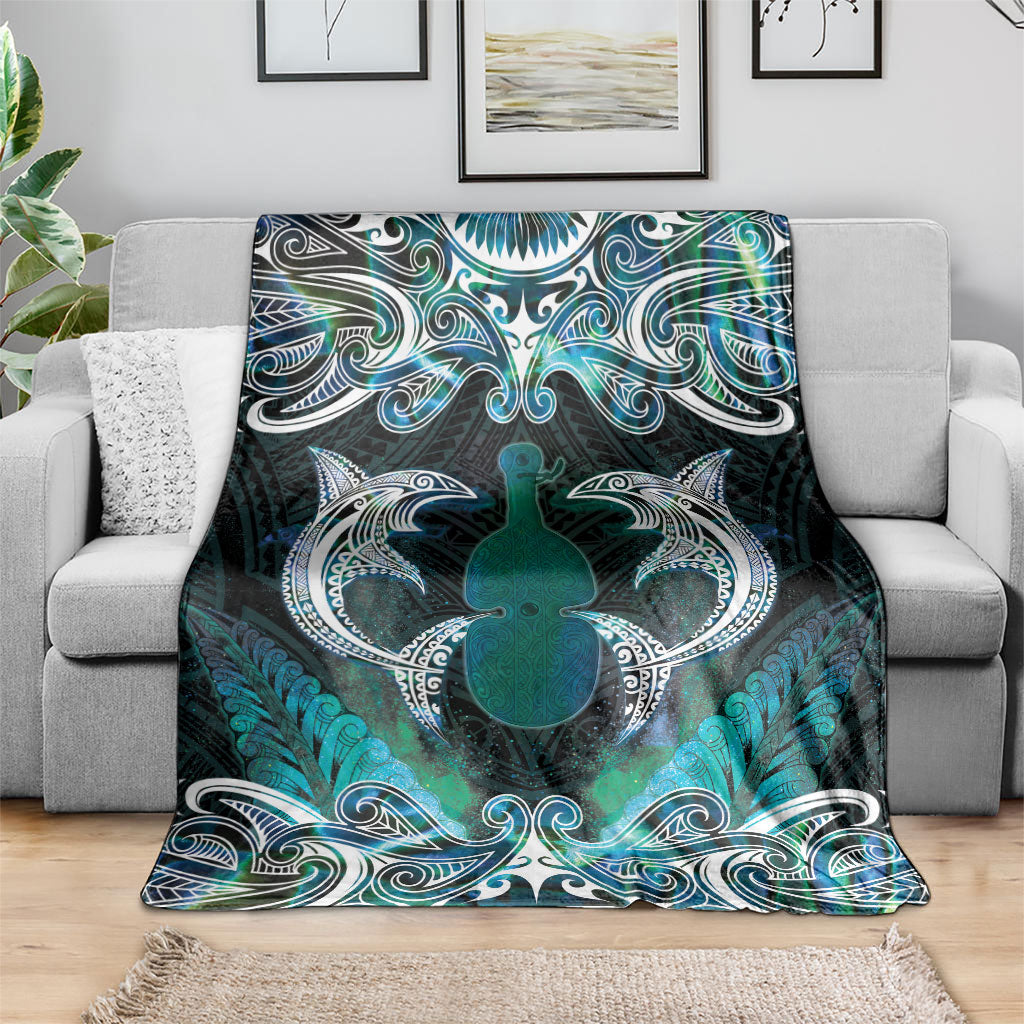 New Zealand Kotiate Weapon Blanket Aotearoa Mango Paua Shell Maori Pattern