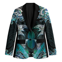 New Zealand Kotiate Weapon Blazer Aotearoa Mango Paua Shell Maori Pattern