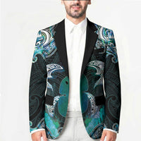 New Zealand Kotiate Weapon Blazer Aotearoa Mango Paua Shell Maori Pattern