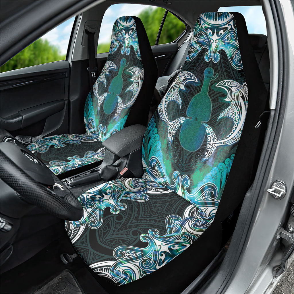 New Zealand Kotiate Weapon Car Seat Cover Aotearoa Mango Paua Shell Maori Pattern