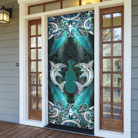 New Zealand Kotiate Weapon Door Cover Aotearoa Mango Paua Shell Maori Pattern