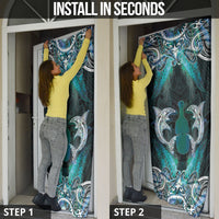 New Zealand Kotiate Weapon Door Cover Aotearoa Mango Paua Shell Maori Pattern