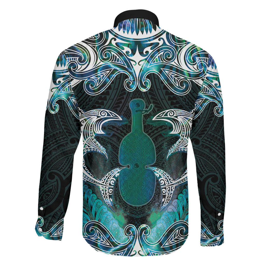 New Zealand Kotiate Weapon Family Matching Off Shoulder Maxi Dress and Hawaiian Shirt Aotearoa Mango Paua Shell Maori Pattern