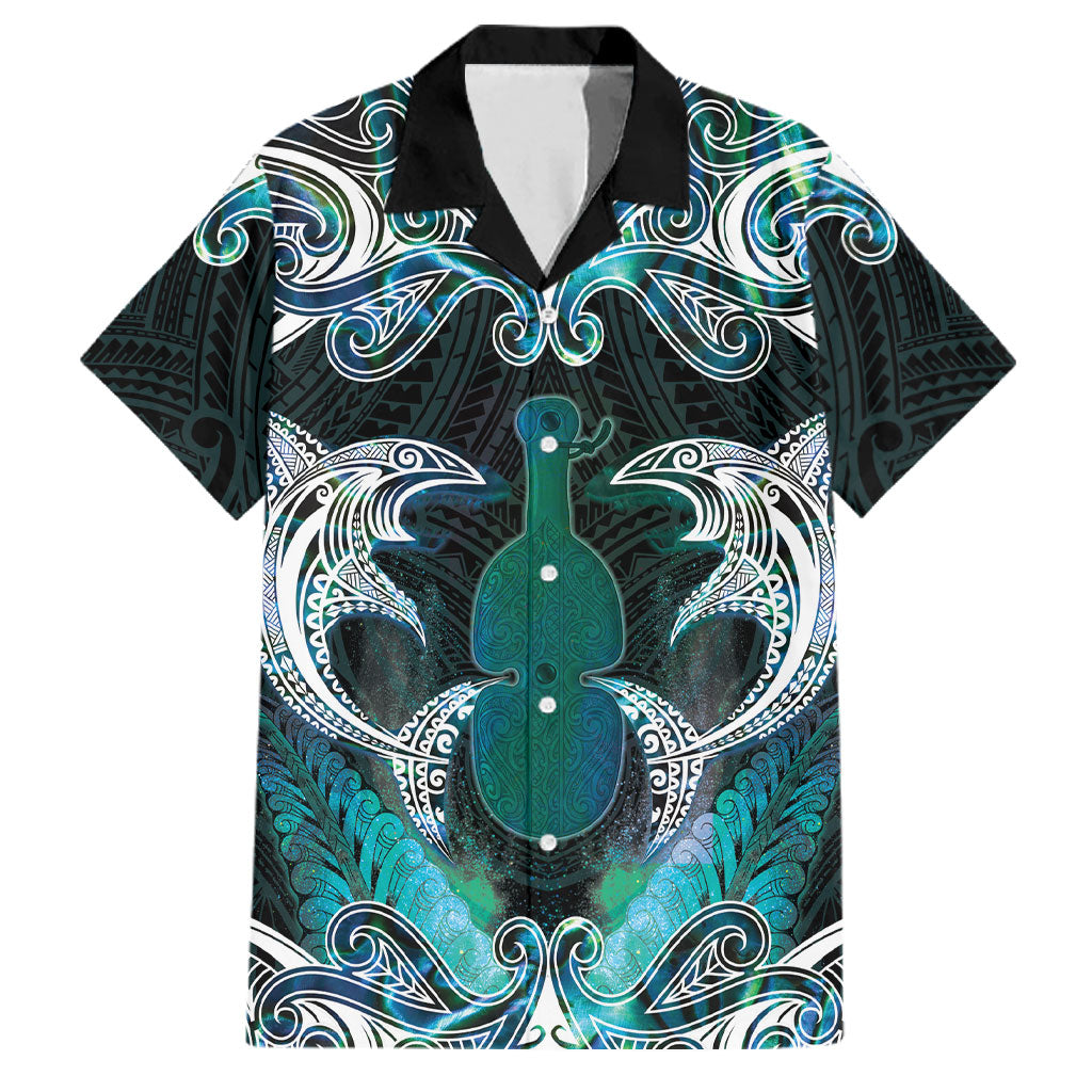 New Zealand Kotiate Weapon Family Matching Puletasi and Hawaiian Shirt Aotearoa Mango Paua Shell Maori Pattern