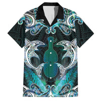 New Zealand Kotiate Weapon Family Matching Puletasi and Hawaiian Shirt Aotearoa Mango Paua Shell Maori Pattern