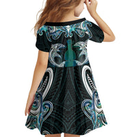 New Zealand Kotiate Weapon Family Matching Tank Maxi Dress and Hawaiian Shirt Aotearoa Mango Paua Shell Maori Pattern