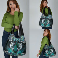 New Zealand Kotiate Weapon Grocery Bag Aotearoa Mango Paua Shell Maori Pattern