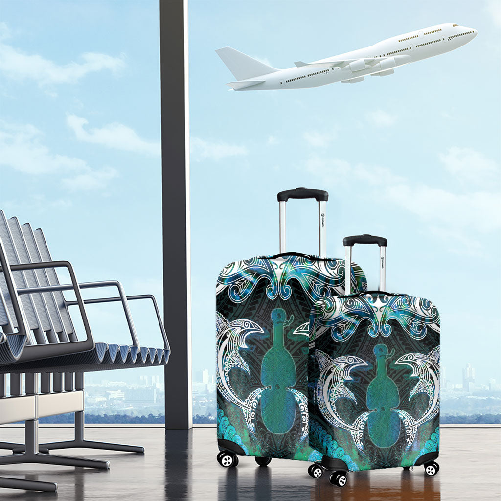 New Zealand Kotiate Weapon Luggage Cover Aotearoa Mango Paua Shell Maori Pattern