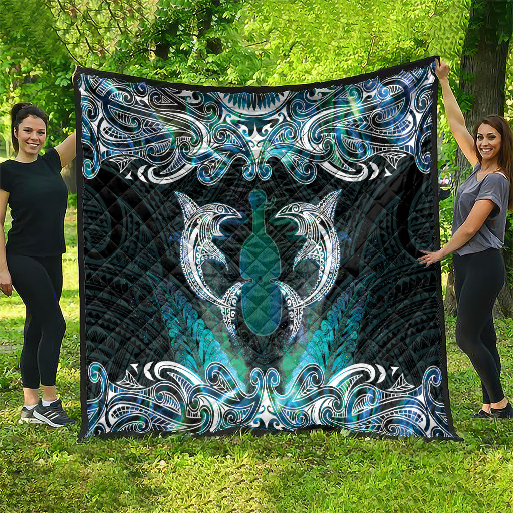New Zealand Kotiate Weapon Quilt Aotearoa Mango Paua Shell Maori Pattern