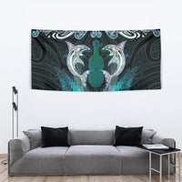 New Zealand Kotiate Weapon Tapestry Aotearoa Mango Paua Shell Maori Pattern