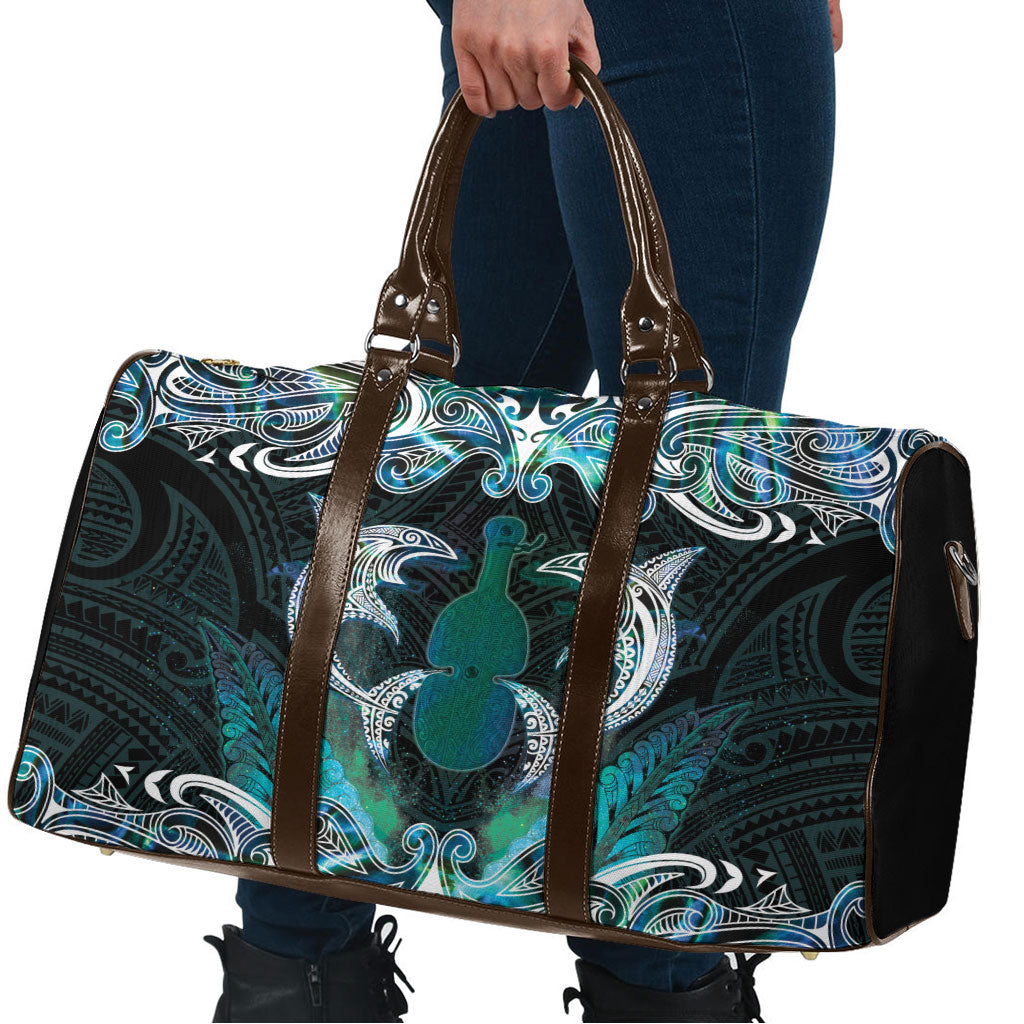 New Zealand Kotiate Weapon Travel Bag Aotearoa Mango Paua Shell Maori Pattern