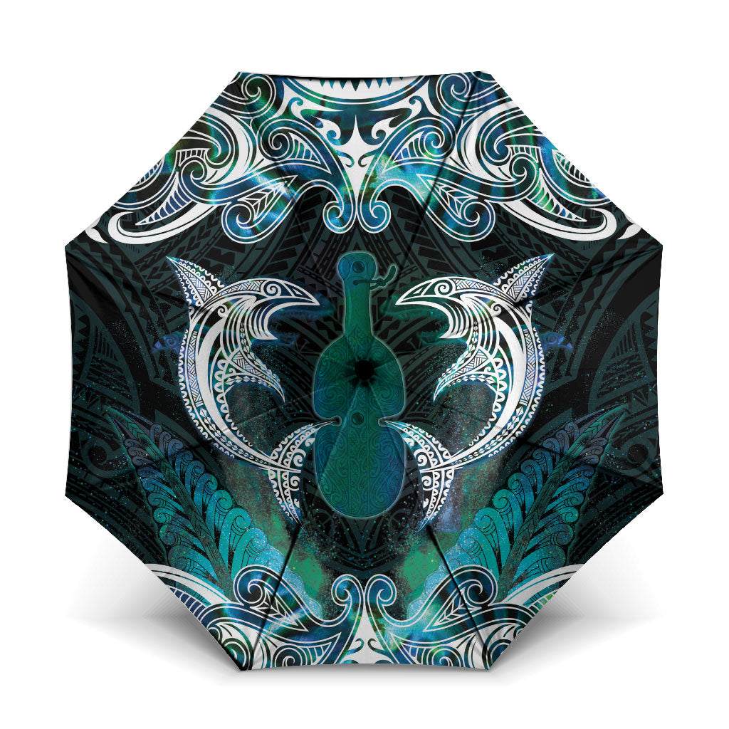 New Zealand Kotiate Weapon Umbrella Aotearoa Mango Paua Shell Maori Pattern