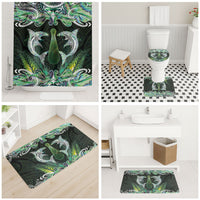 New Zealand Mere Pounamu Weapon Bathroom Set Aotearoa Mango Paua Shell Maori Pattern