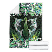 New Zealand Mere Pounamu Weapon Blanket Aotearoa Mango Paua Shell Maori Pattern