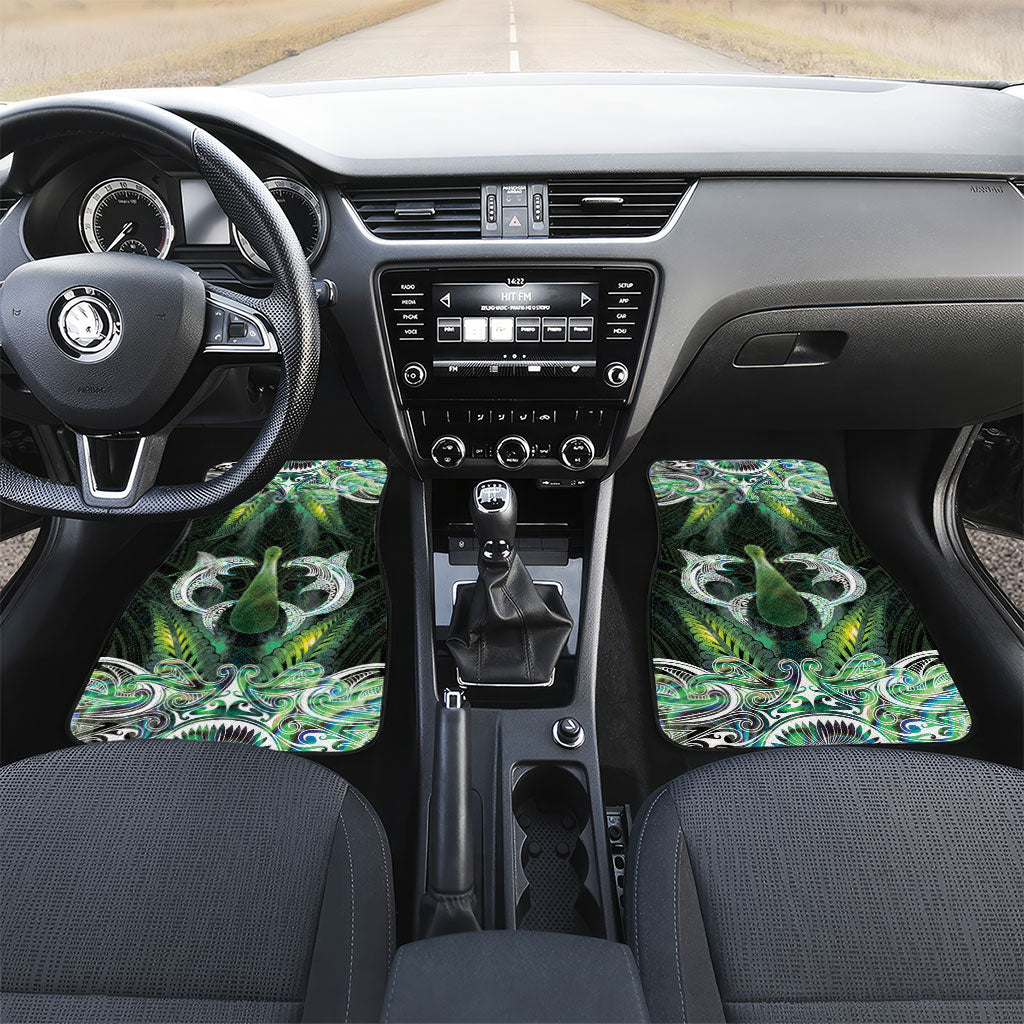 New Zealand Mere Pounamu Weapon Car Mats Aotearoa Mango Paua Shell Maori Pattern