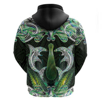 New Zealand Mere Pounamu Weapon Hoodie Aotearoa Mango Paua Shell Maori Pattern
