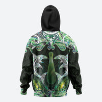 New Zealand Mere Pounamu Weapon Hoodie Aotearoa Mango Paua Shell Maori Pattern
