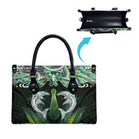 New Zealand Mere Pounamu Weapon Leather Bag Aotearoa Mango Paua Shell Maori Pattern