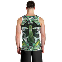 New Zealand Mere Pounamu Weapon Men Tank Top Aotearoa Mango Paua Shell Maori Pattern