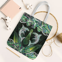 New Zealand Mere Pounamu Weapon Tote Bag Aotearoa Mango Paua Shell Maori Pattern