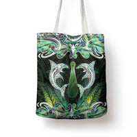 New Zealand Mere Pounamu Weapon Tote Bag Aotearoa Mango Paua Shell Maori Pattern