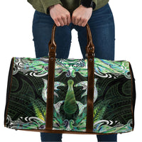 New Zealand Mere Pounamu Weapon Travel Bag Aotearoa Mango Paua Shell Maori Pattern