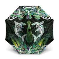 New Zealand Mere Pounamu Weapon Umbrella Aotearoa Mango Paua Shell Maori Pattern