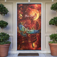 New Zealand Kea Bird Matariki Personalised Door Cover Silver Fern Maori Pattern